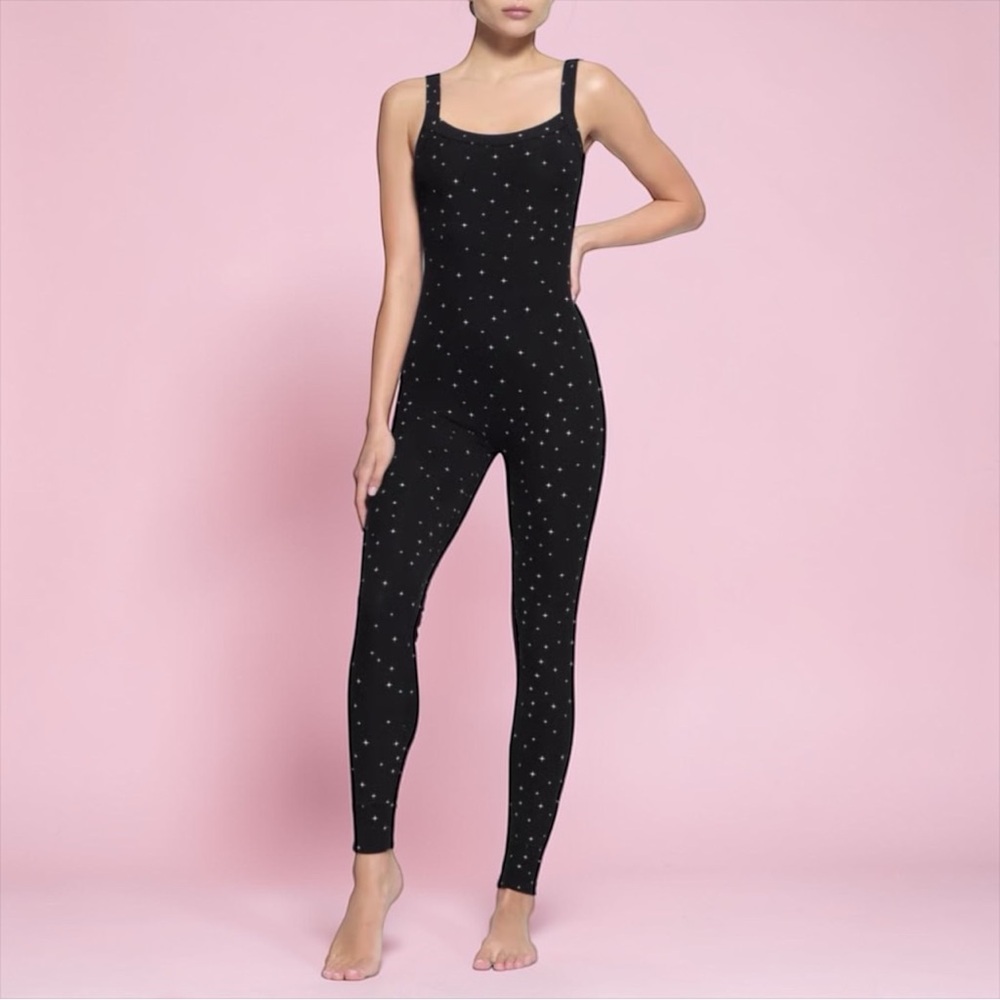 🔥 SKIMS Soft Lounge Tank Catsuit – Onyx Sparkle ✨S • NWOT